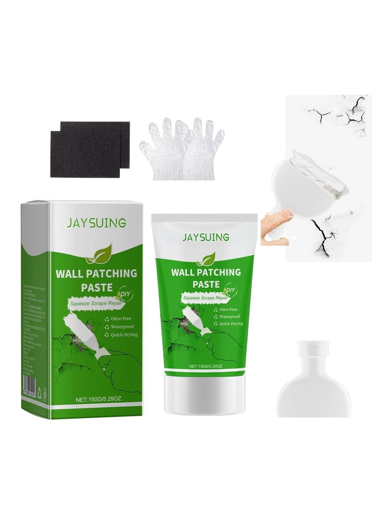 Zikra Spackle Wall Repair, Drywall Patch Repair Kit, with Scraper, Drywall Hole Patch Repair Kit, Wall Surface Hole Fill Quick Solution to Fill Holes in Home Wall and Quick Repair Crack, White Repair Putty - Image 1