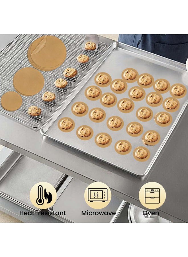 TROUSKAIG 220pcs 4 inch Unbleached Parchment Paper Sheets for baking, Burger Patty Parchment Paper Rounds, Heavy Duty Precut Brown Non-Stick liners for Separating Patties, Bread, Tortilla Wrapping - Image 4