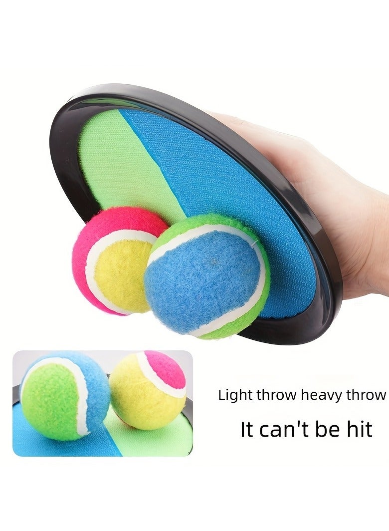 Sticky Ball Catch Game Set - 19cm Colorful Suction Cup Fly Discs | Interactive Throw & Catch Toy for Kids | Indoor/Outdoor Family Fun Activity | School Playground & Backyard Game (Blue+Green) - Image 5