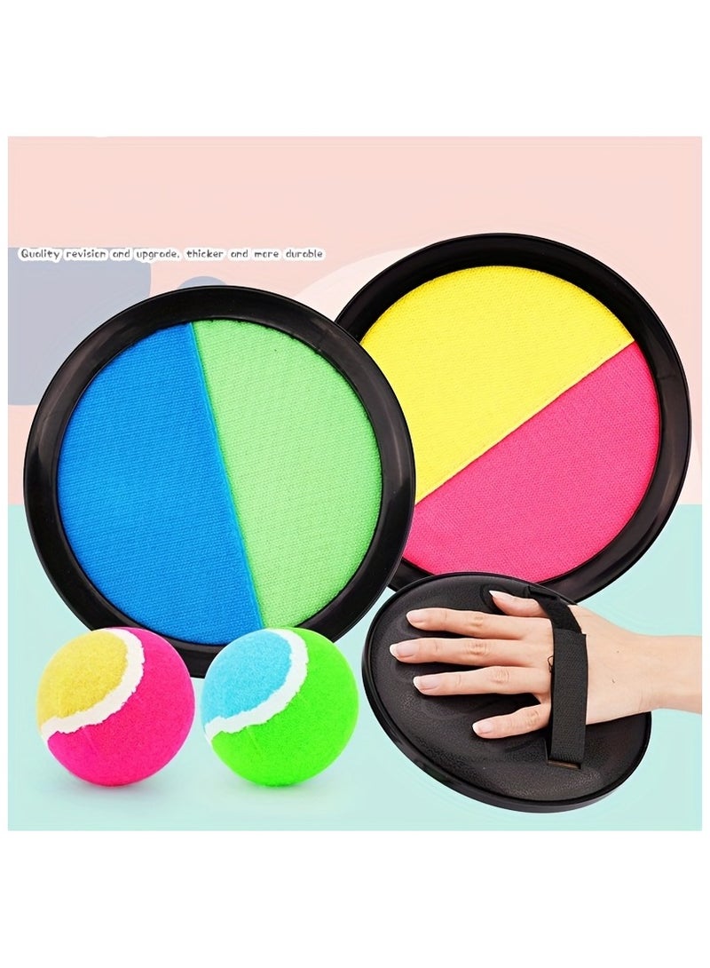 Sticky Ball Catch Game Set - 19cm Colorful Suction Cup Fly Discs | Interactive Throw & Catch Toy for Kids | Indoor/Outdoor Family Fun Activity | School Playground & Backyard Game (Blue+Green) - Image 3