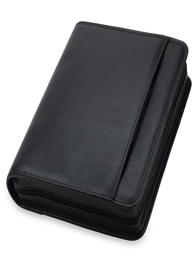Samsill Professional Padfolio/Portfolio with Zippered Closure Case, 2 Inch Removable Round Ring Binder, Retractable Handles, Interior 10.1” Tablet Sleeve, Black - Image 5