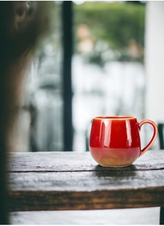 Tealand Porcelain BTQ Mug Perfect for Coffee, Tea, Latte, Cappuccino, Hot Cocoa, Milk, Party Ceramic Tea Cup for Tea Lover Gift Home Office 400ml Red  - Image 5