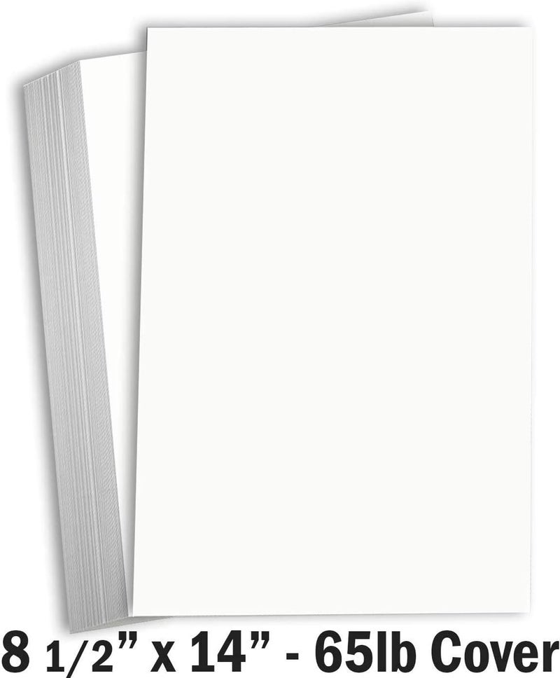 Hamilco White Legal Cardstock Paper 8 1/2" x 14" Card Stock 65lb Cover 50 Pack (Bright) - Image 2
