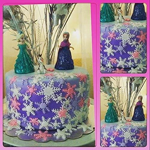 Elinka Snowflake Cookie Cutter 6PCS Snowflake Fondant Cutters Decorating Mold Embossing Tool Christmas Cookie Cutters Snowflake Plunger Cake Cutter - Image 3