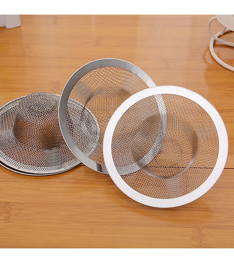 Stainless Steel Bathroom Sink Drain Strainer 11cm Hair Catcher Stoppers - Image 2