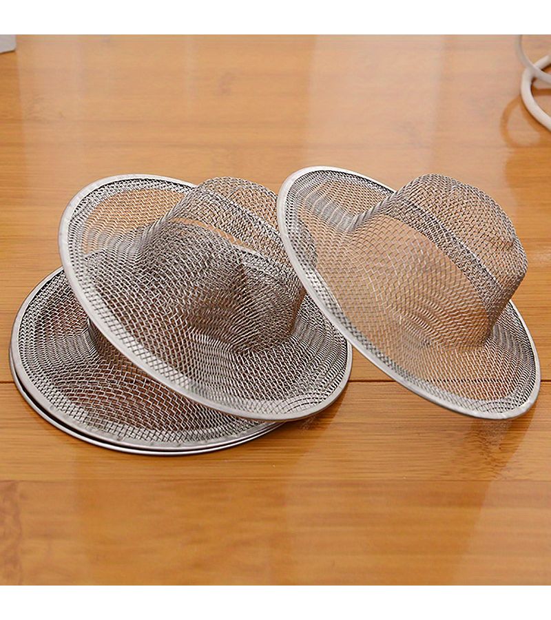 Stainless Steel Bathroom Sink Drain Strainer 11cm Hair Catcher Stoppers - Image 1