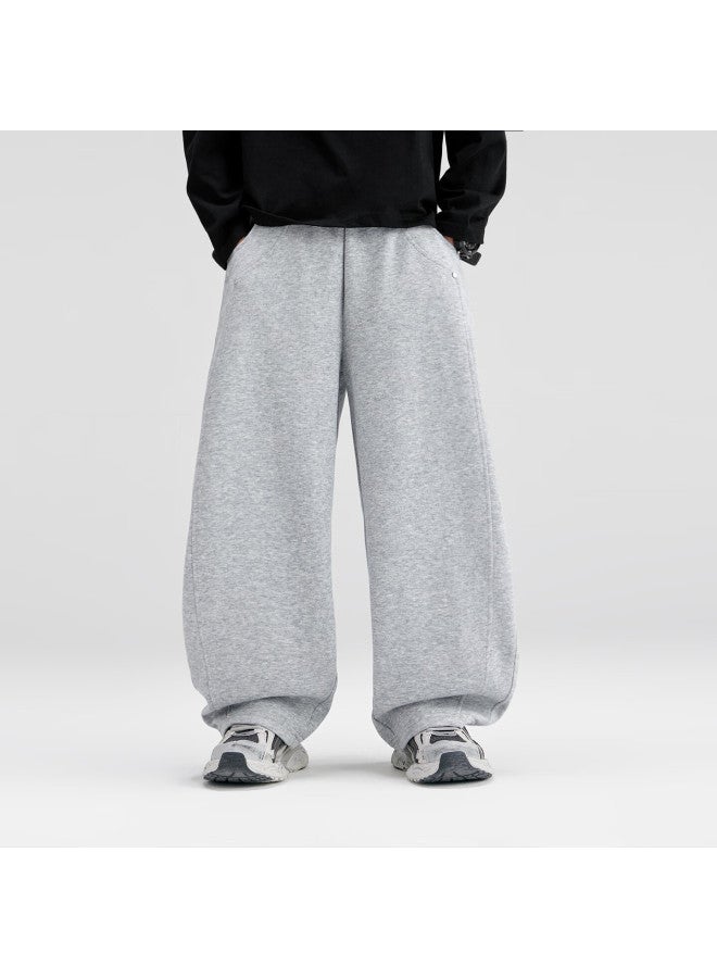 Zuoxi Boys' Pants, New Style Children's Sweatpants, Autumn Wear For Older Kids, Trendy Curved-leg Trousers, Flax Gray, Size 140 - Image 5