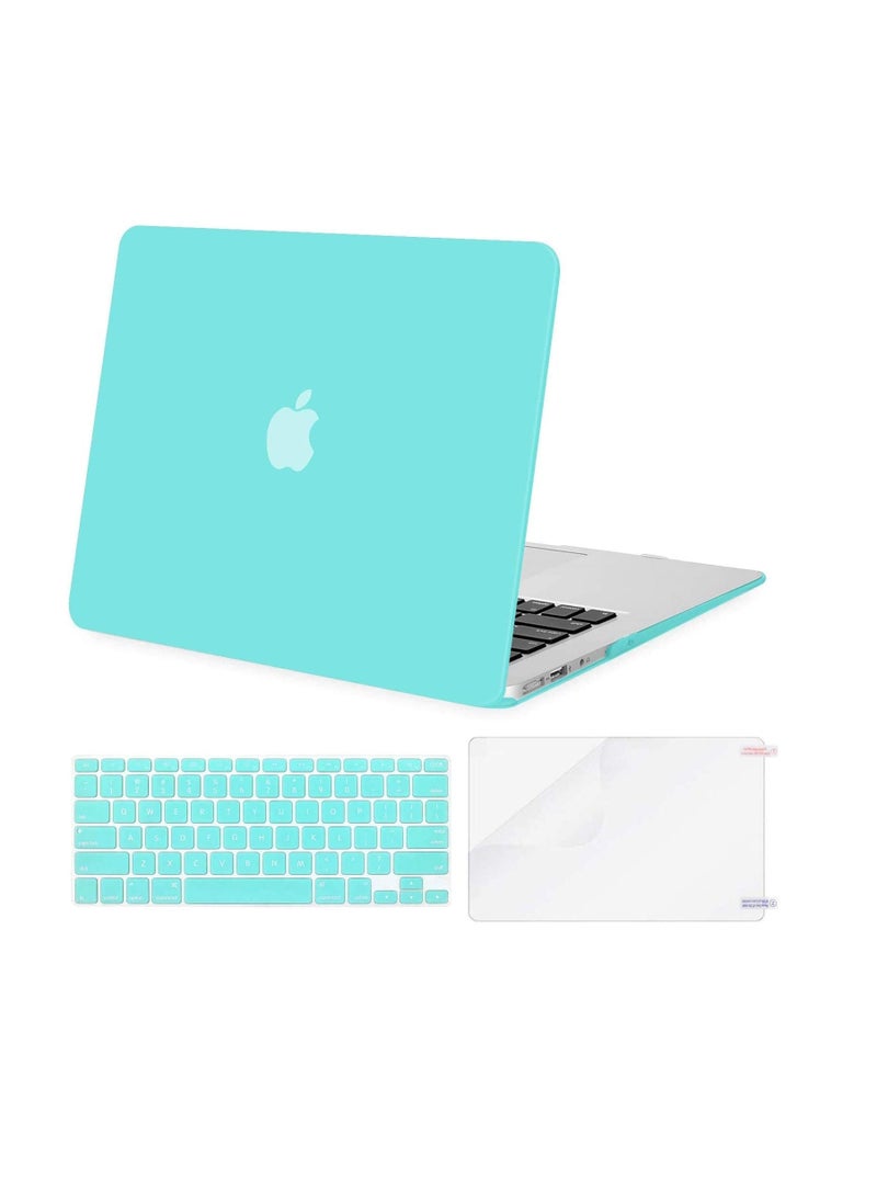 RDN - MacBook Pro Retina 13 Inch Model A1502 and A1425 Release 2015/2014/2013/2012 Plastic Hard Shell Case Cover and Screen Protector with US Keyboard Tiffany Blue - Image 1