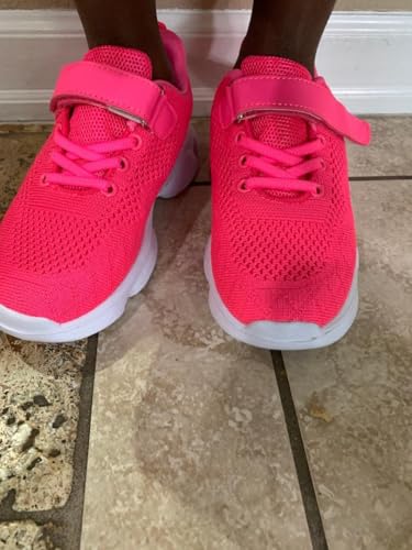 MURDESOT Kids Shoes Toddler Boys Girls Athletic Running Sports Strap Sneakers for Toddler/Little Kid/Big Kid Size 12 Pink - Image 3