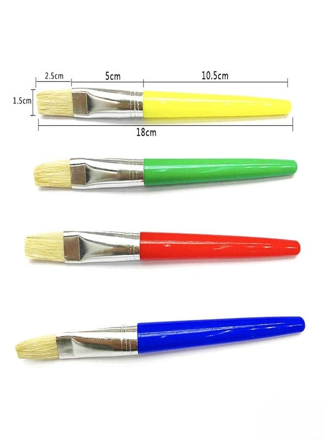 bolt bee Professional Painting Brush Set, Soft Bristles, for Acrylics, Watercolour and Oil Paints (4Pc Paint Brush Flat) - Image 2