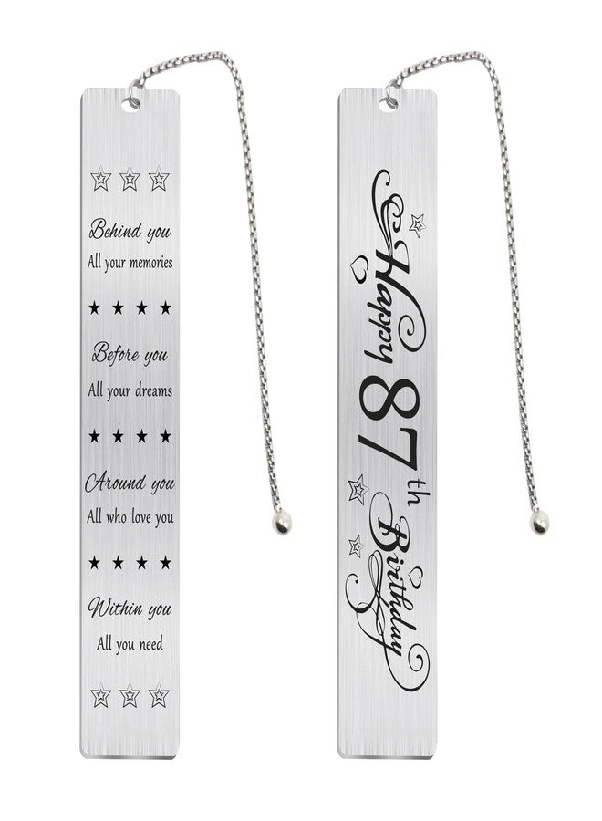 Jzxwan Happy 87th Birthday Gifts for Women Men, 87 Year Old Birthday Bookmark, Female 87 Yr Old Bday Card Gift Ideas, 1938 Birthday Book Mark for Woman Man, 87th Birthday Decorations, 87 th Bd Present - Image 1