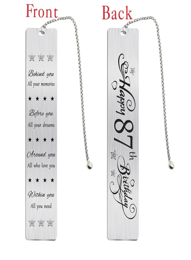 Jzxwan Happy 87th Birthday Gifts for Women Men, 87 Year Old Birthday Bookmark, Female 87 Yr Old Bday Card Gift Ideas, 1938 Birthday Book Mark for Woman Man, 87th Birthday Decorations, 87 th Bd Present - Image 2