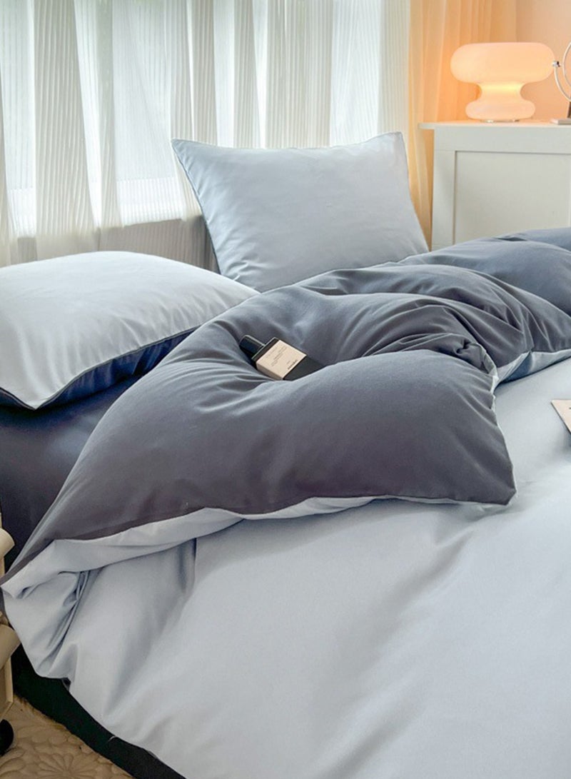 Sharpdo 4-Piece Set Bedding Modal Quilt Cover Set with 1 Quilt Cover 1 Sheet and 2 Pillowcases (220*240cm) - Image 2