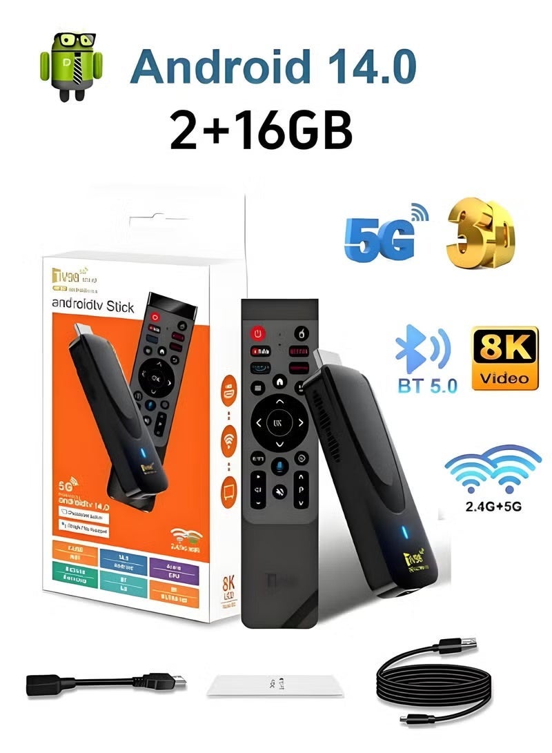 تلفزيون جهاز تلفزيون ذكي 8K بدعم واي فاي مزدوج وضوء تنفس مضاء ونظام أندرويد 14 - Image 1