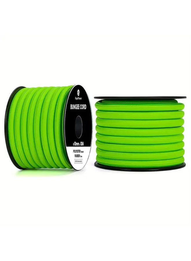 Neon Green Heavy Duty 10mm Bungee Cord 393 7inch Shock Cord for Outdoor Tent Trailer Cargo - Image 1