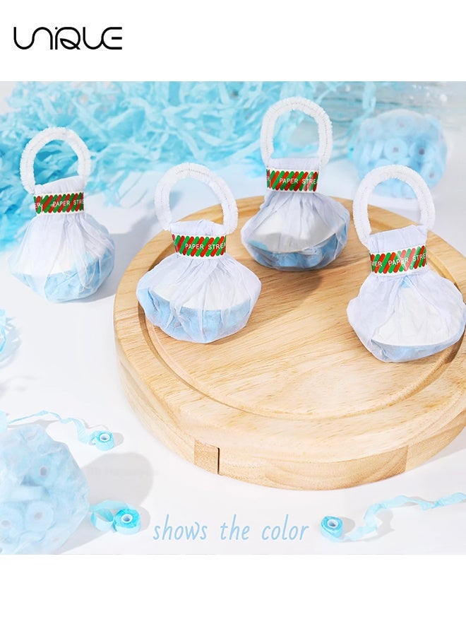 يونيك شرائط بدون فوضى - عبوة من 10 قطع من مبادلات الكونفيتي الزرقاء بدون فوضى، مبادلات الحفلات، مبادلات الشرائط اليدوية، فواصل ورقية سحرية للحفلات، مستلزمات الحفلات، هدايا الحفلات (زرقاء) - Image 5