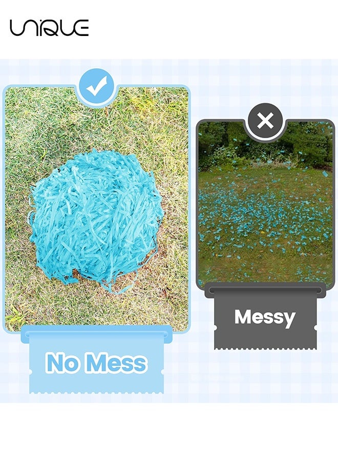 يونيك شرائط بدون فوضى - عبوة من 10 قطع من مبادلات الكونفيتي الزرقاء بدون فوضى، مبادلات الحفلات، مبادلات الشرائط اليدوية، فواصل ورقية سحرية للحفلات، مستلزمات الحفلات، هدايا الحفلات (زرقاء) - Image 2