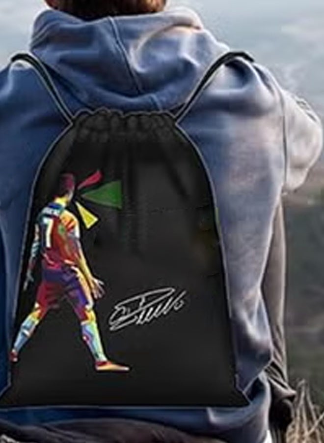 Football Bag,35x45cm(13.8 * 17.8in) Football Kits For Boys Themed Drawstring Backpack Gifts For Boys Football Kit Bag For Sports Gym School PE Beach Travel Lightweight  Multi-Purpose - Image 4