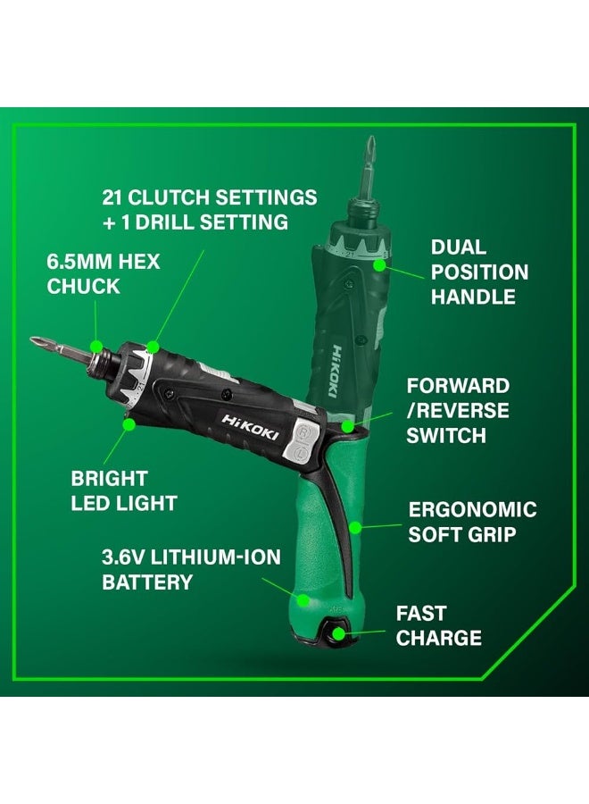 Hikoki Cordless Driver Drill, 3.6V, Lightweight 0.45kg, Max Lock Torque 5Nm – Model DB3DL2LNZ - Image 4