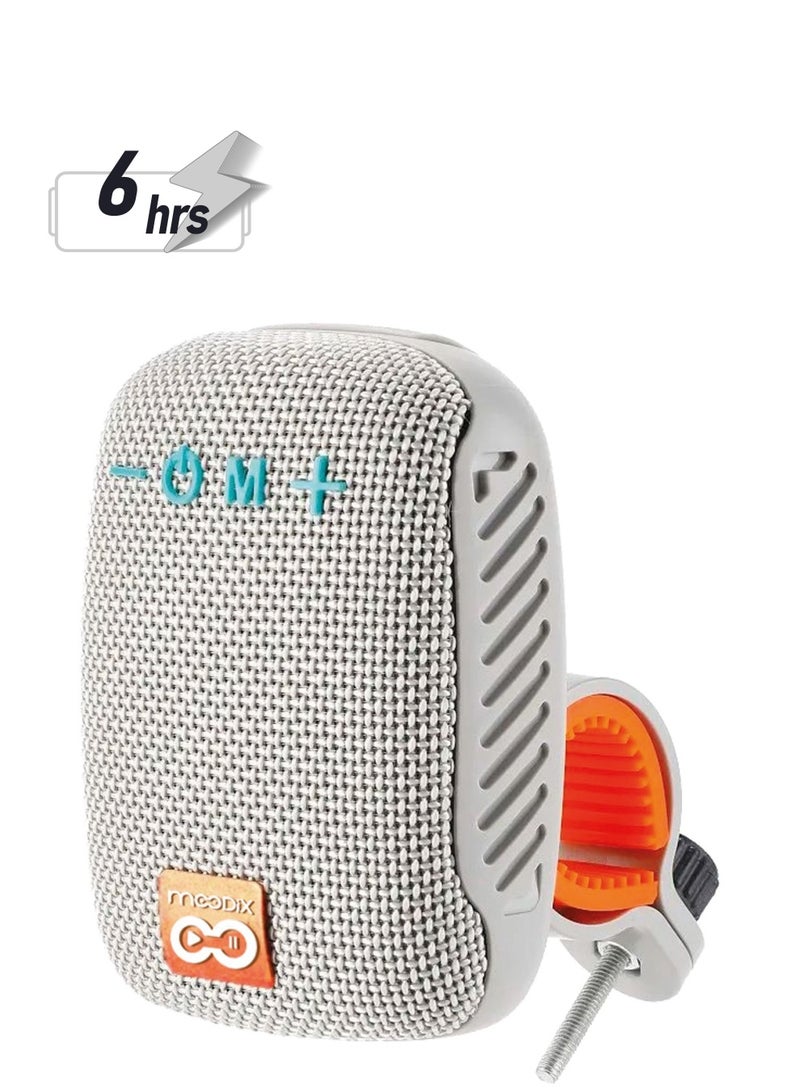 موديكس مكبر صوت بلوتوث لاسلكي محمول Moodix، لون رمادي - Image 1