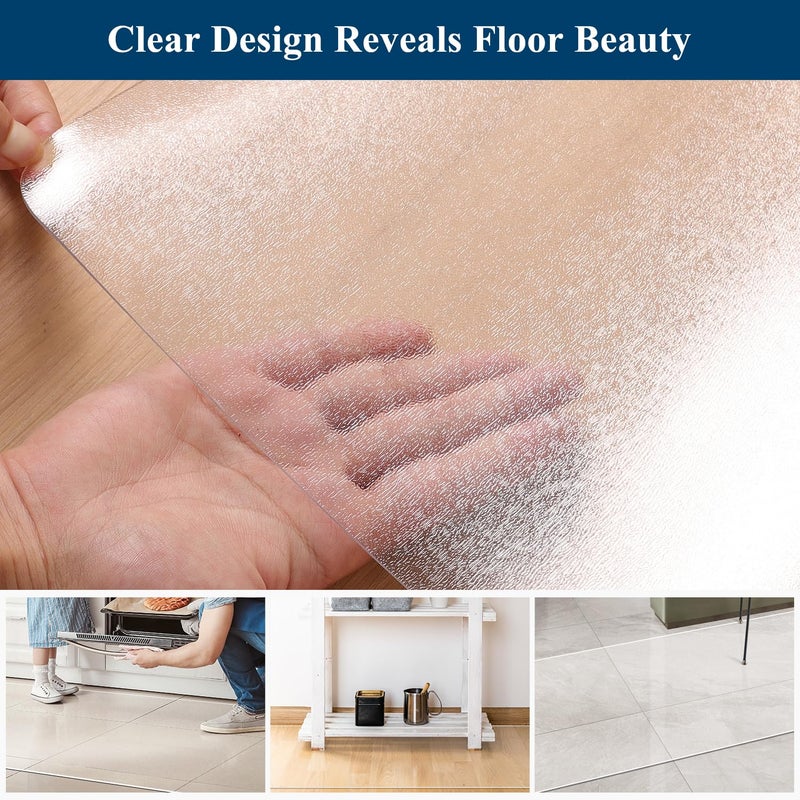 FURKIT Clear Runner Rug for Hallway, 2'x6' No Slip Waterproof Kitchen Standing Floor Mat for High Traffic, Vinyl Indoor Outdoor Entryway Area Rug for Laundry, Bedroom, Living Room - Image 5