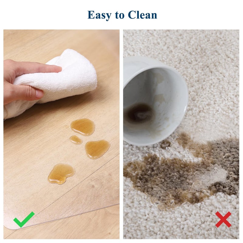 FURKIT Clear Runner Rug for Hallway, 2'x6' No Slip Waterproof Kitchen Standing Floor Mat for High Traffic, Vinyl Indoor Outdoor Entryway Area Rug for Laundry, Bedroom, Living Room - Image 4