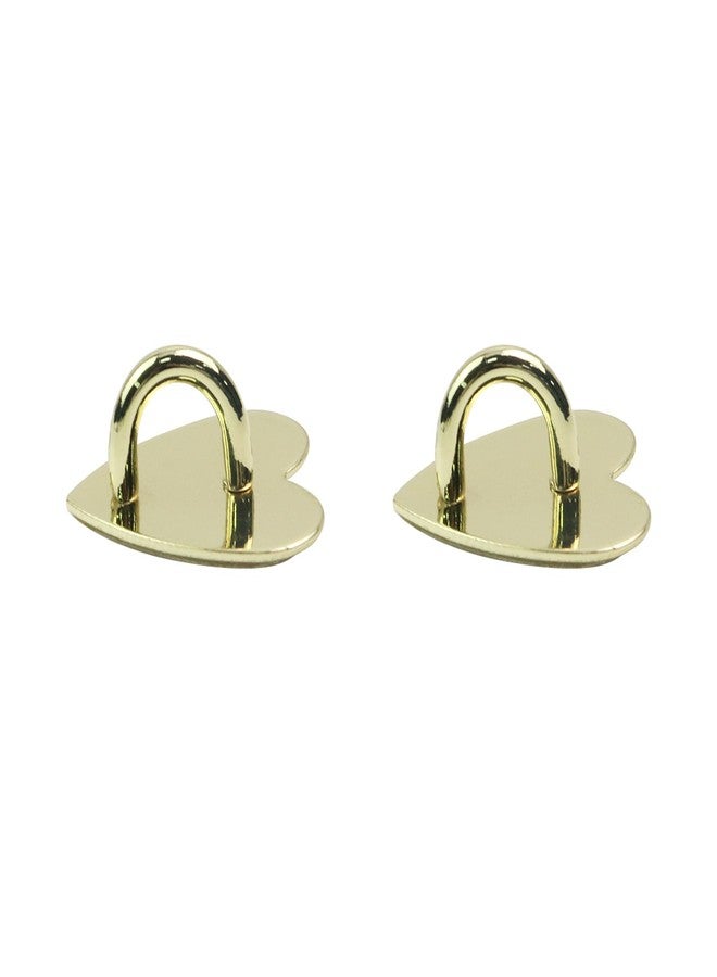 Pastlla 12Pcs Phone Charm Hook Adhesive Metal Phone Finger Grip Hook Cell Phone Ring Holder Stand for DIY Accessories (Heart Shaped, Golden) - Image 4