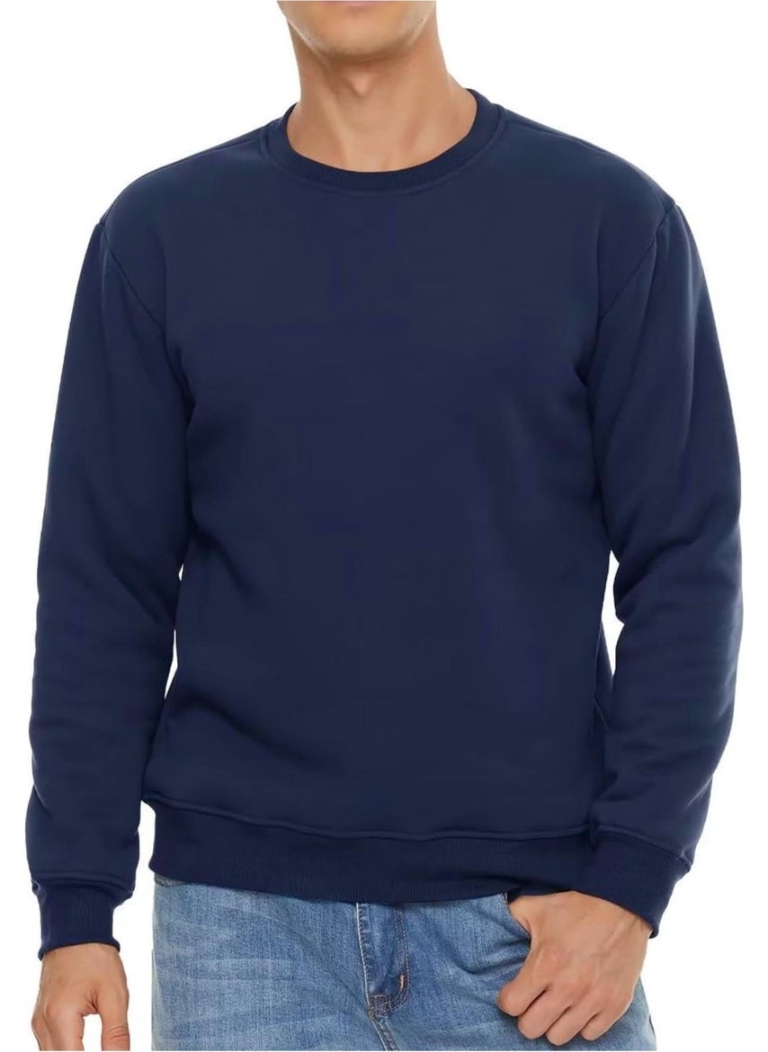 Ghassy Co. - Men's Ultra Thermal Sherpa Plush Lined Crew Neck Sweatshirt - Image 1