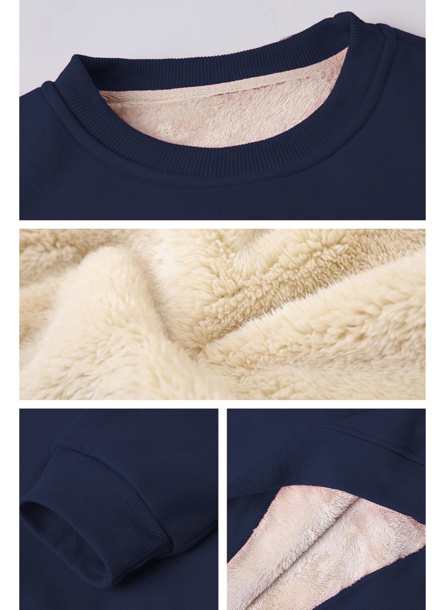 Ghassy Co. - Men's Ultra Thermal Sherpa Plush Lined Crew Neck Sweatshirt - Image 1