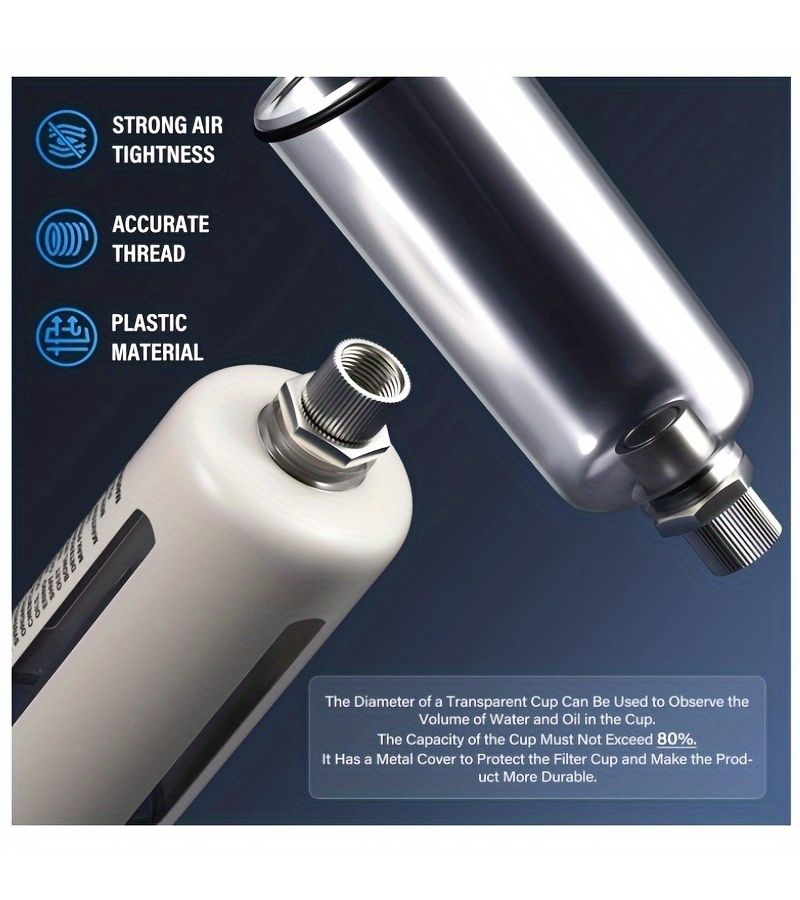 3 8 Inch NPT Air Filter Pressure Regulator With Gauge 0 150 PSI Dryer - Image 5