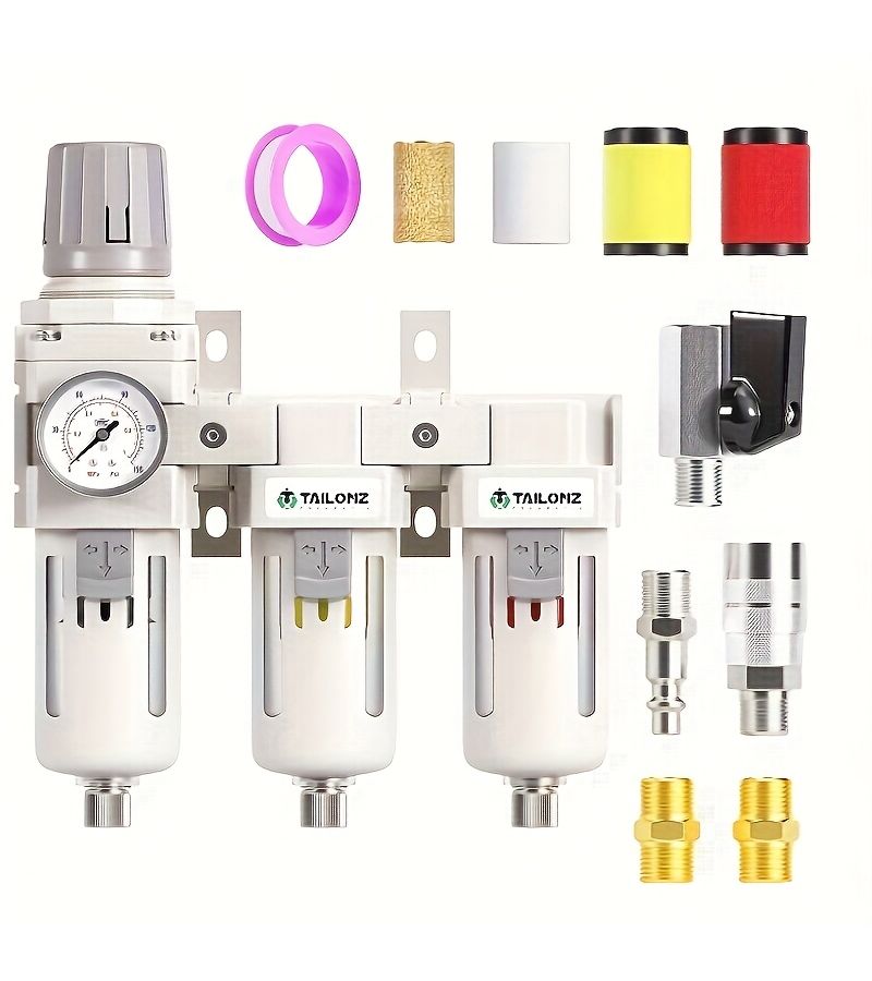 3 8 Inch NPT Air Filter Pressure Regulator With Gauge 0 150 PSI Dryer - Image 1