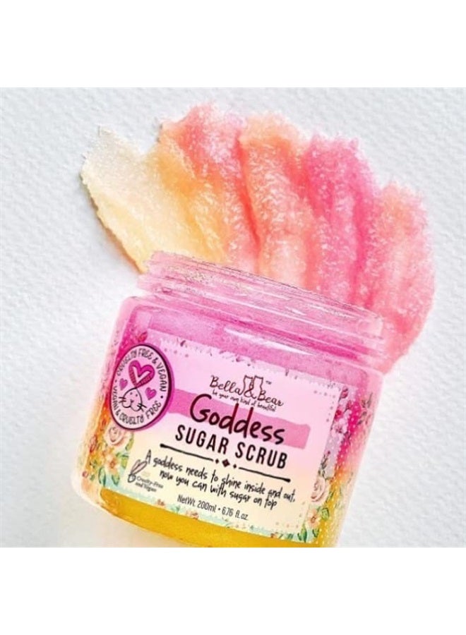 Bella and Bear Goddess Sugar Scrub, No Parabens, New Fragrance, Cruelty-Free, Vegan-Friendly Exfoliating, 6.7oz - Image 2