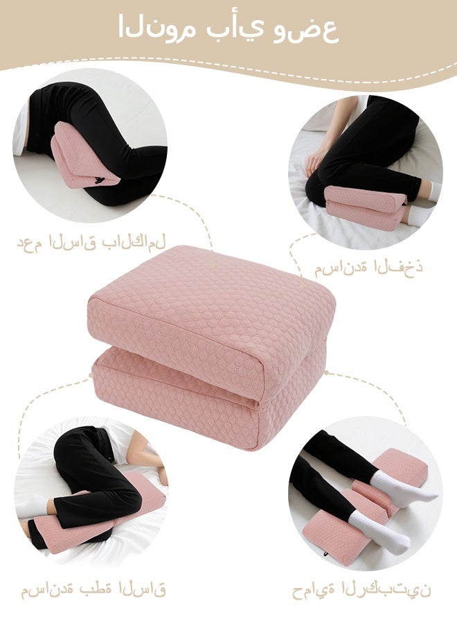 KAKIBLIN Knee Pillow for Side Sleepers Orthopedic Leg Pillow for Back Pain Relief, Memory Foam Knee Support Cushion for Joint & Muscle Pain, Comfortable Between Legs Pillow for Women & Men - Image 2