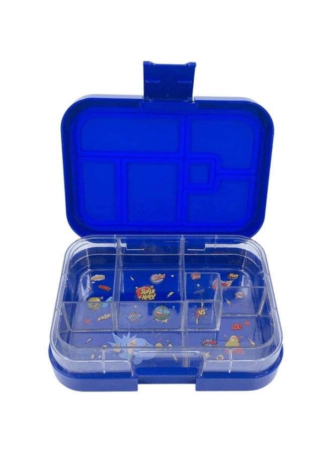 Tiny Wheel 6-Compartment Rectangular Bento Box for Kids Blue - Image 3