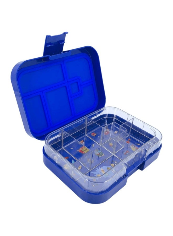 Tiny Wheel 6-Compartment Rectangular Bento Box for Kids Blue - Image 4