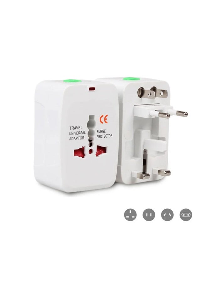 816 White Power Strip 2 Sockets + 2 USB (No Switch) – Convenient Multi-Device Connector