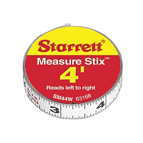 Starrett Tape Measure Stix with Adhesive Backing - Mount to Work Bench, Saw Table, Drafting Table - 1/2" x 4', English Metric, Left-Right Reading - SM44W - Image 4