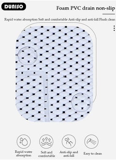 DUNISO PVC Foam Anti Slip Bathroom Mat Shower Mat Waterproof Mat Foot Massage Mat With Drain Holes And Suction Cups 40*70cm Bath Mat For Tub, Toilet And Bathroom Floors-Grey  - Image 2