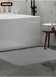 DUNISO PVC Foam Anti Slip Bathroom Mat Shower Mat Waterproof Mat Foot Massage Mat With Drain Holes And Suction Cups 40*70cm Bath Mat For Tub, Toilet And Bathroom Floors-Grey  - Image 3