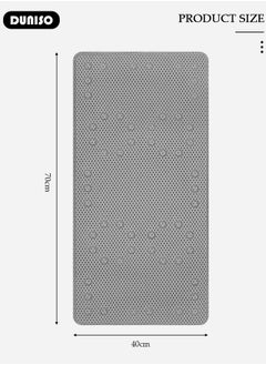 DUNISO PVC Foam Anti Slip Bathroom Mat Shower Mat Waterproof Mat Foot Massage Mat With Drain Holes And Suction Cups 40*70cm Bath Mat For Tub, Toilet And Bathroom Floors-Grey  - Image 4