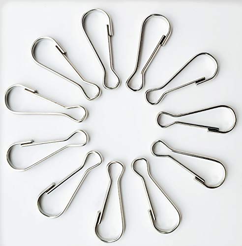 i-CHONY 250 Pcs 23 x 8 mm Metal Spring Lanyard Hook for Jewelry Ring Craft and ID Card Key Chain Clip Parts - Image 3