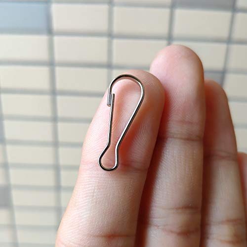 i-CHONY 250 Pcs 23 x 8 mm Metal Spring Lanyard Hook for Jewelry Ring Craft and ID Card Key Chain Clip Parts - Image 4