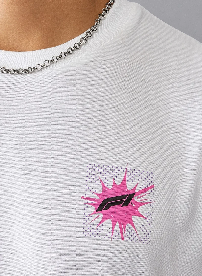Formula1  Formula1 Collection Halftone Graphic T-shirt for Men | Best Price UAE