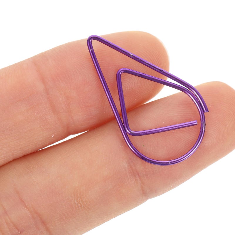 50 Pieces Hollow Drop Shape Metal Paper Clips For Office School Home Use - Image 5