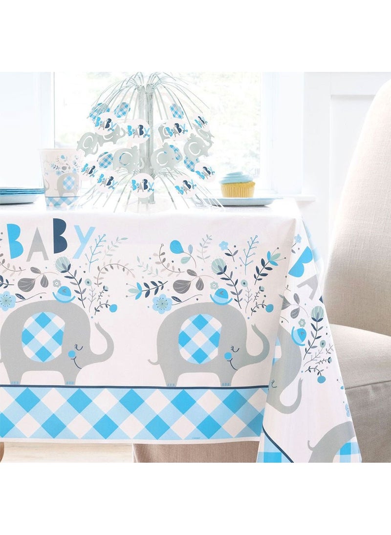 Unique Baby Shower Elephant Gift Bag Blue Paper 45.5cm Large - Image 3