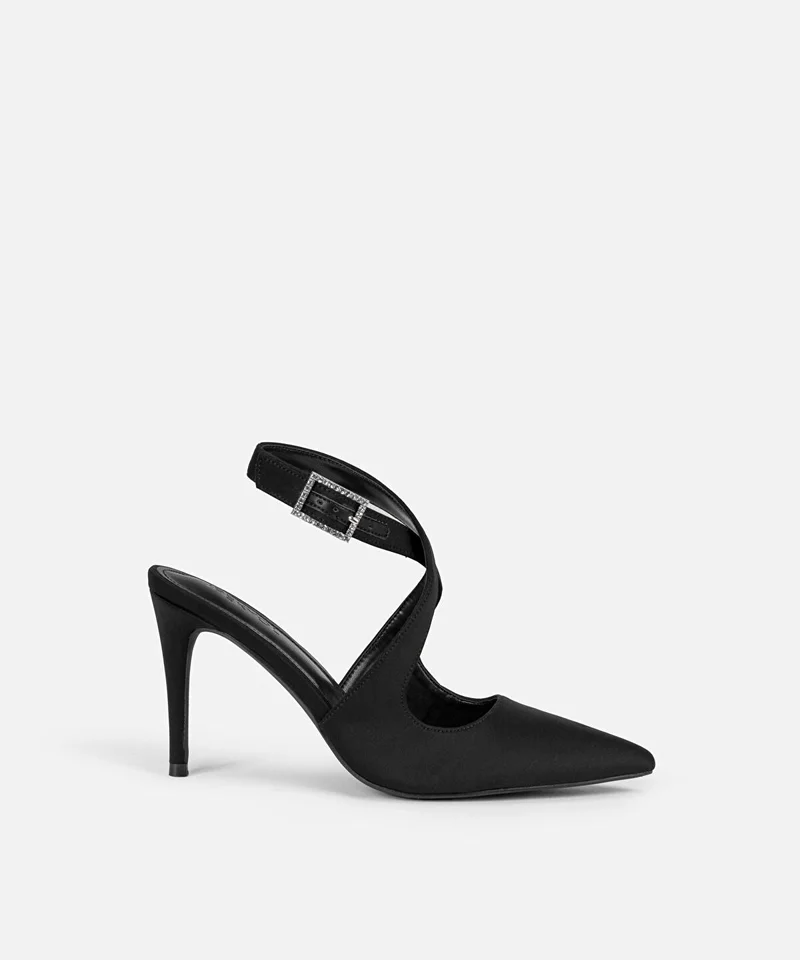 ابيكول Criss Cross Rhinestone Heels