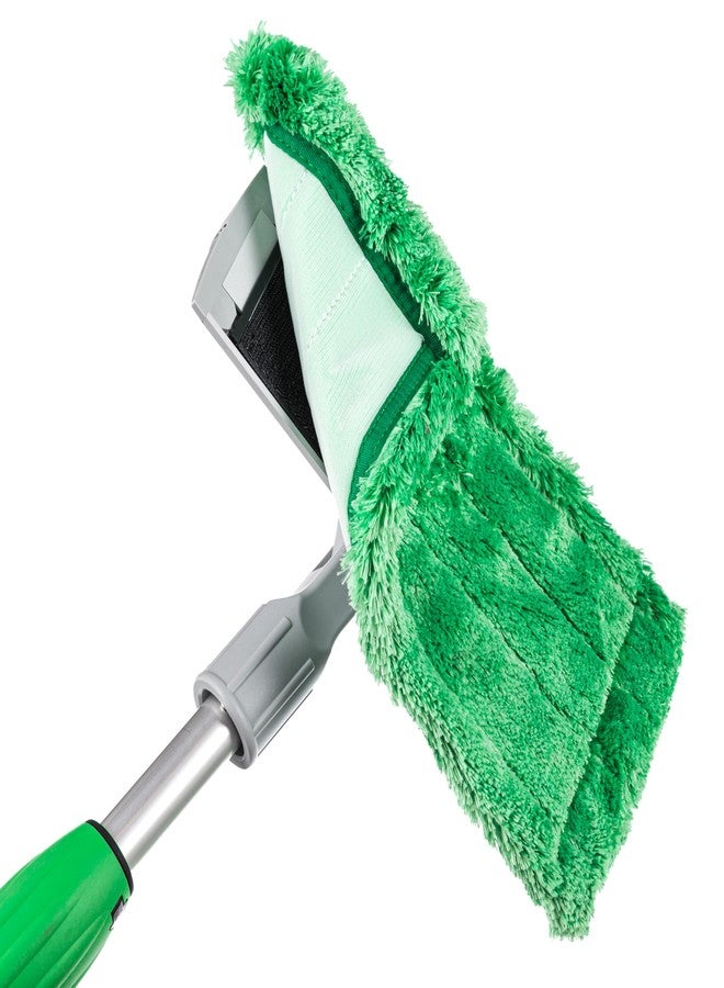 Unger Commercial SpeedClean Starter Kit - Complete Indoor Window Cleaning System with 2 Microfiber Pads and 4 ft Telescopic Pole - WNK04 - Image 2