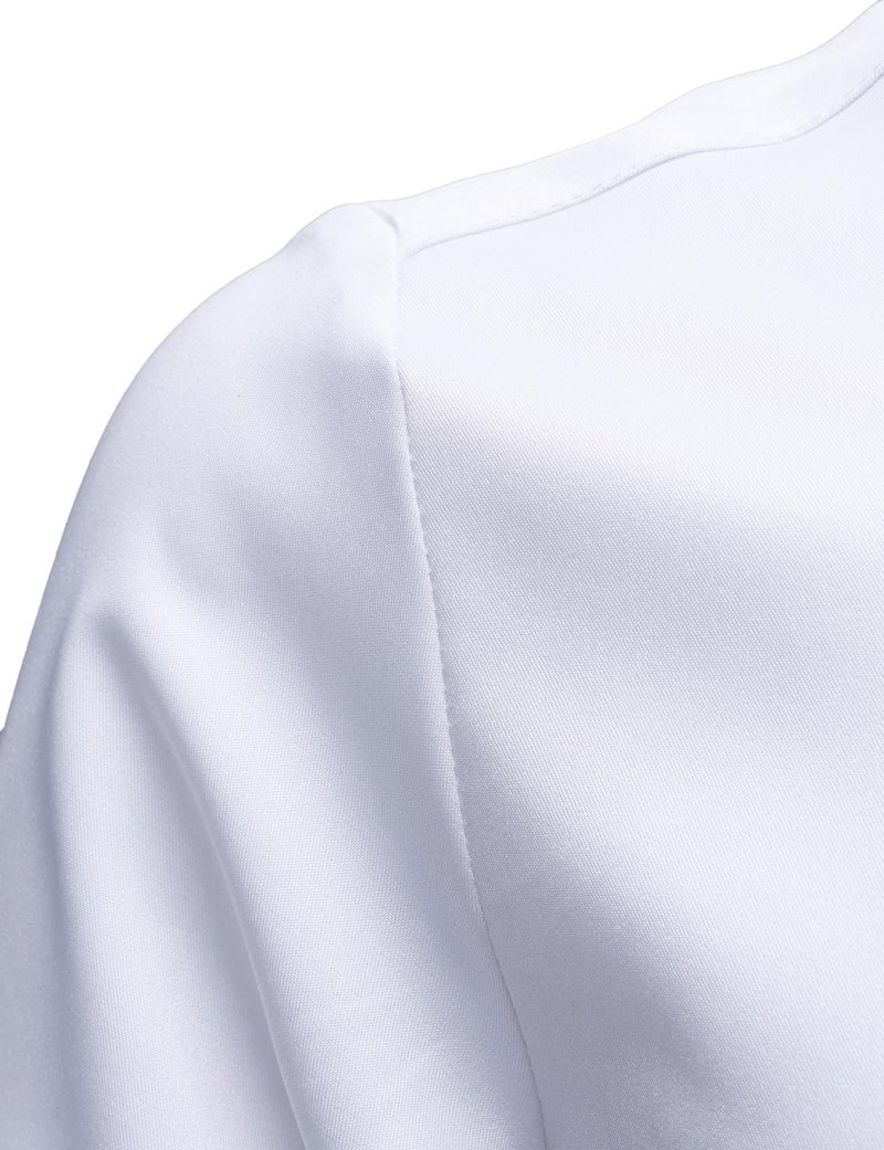 AOTIK Boys Stretch Wrinkle Free Dress Shirts Button Down Shirt Long Sleeve Formal School Uniform Shirts 12 White - Image 4