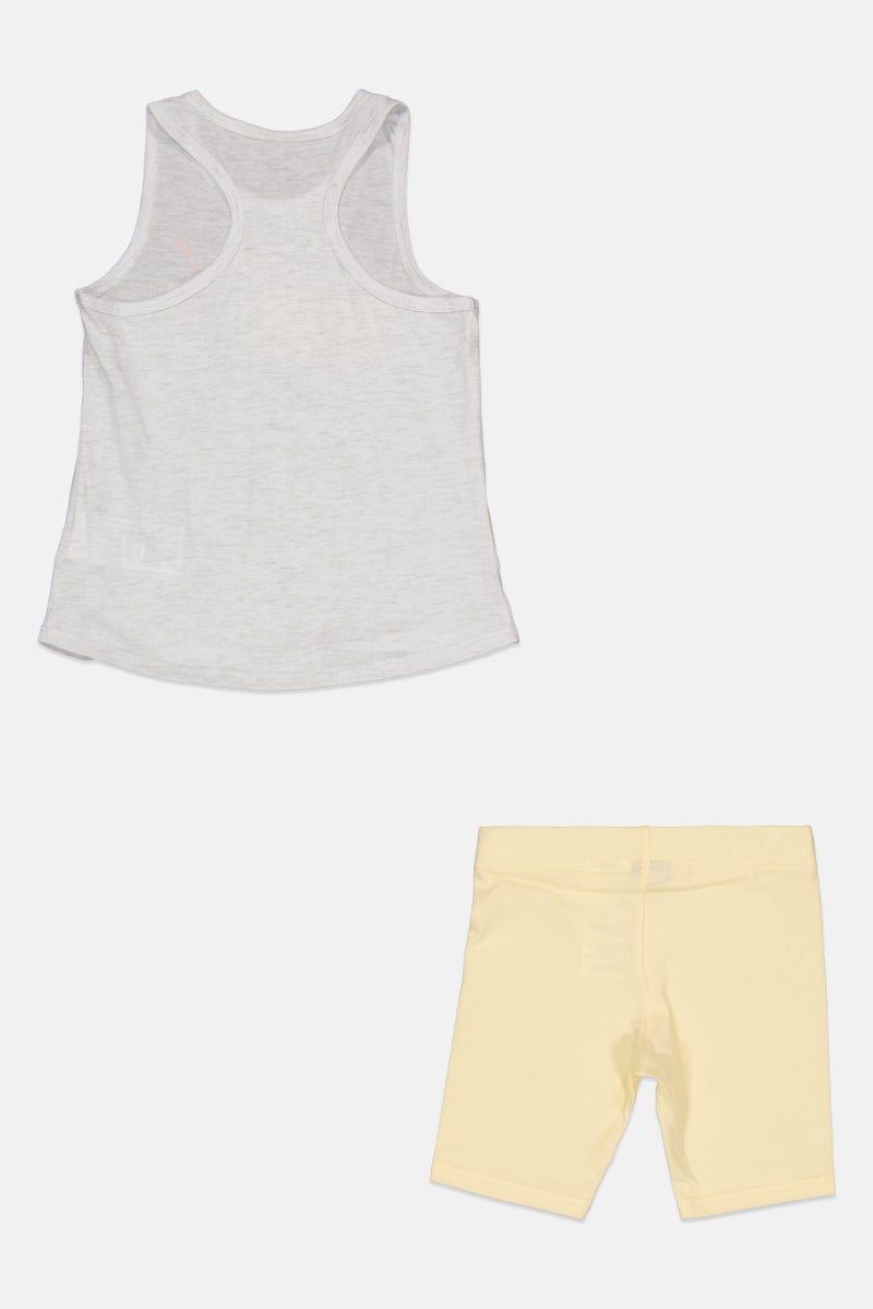 PUMA Kids Girl 2 Piece Brand Logo Top And Shorts Set, Multicolor - Image 2