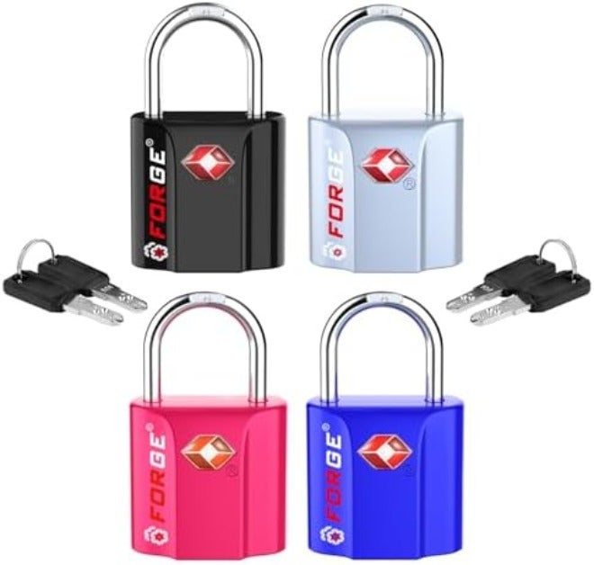 Middle East hit product Luggage Locks, Ultra-Secure Dimple Key Travel Locks with Zinc Alloy Body, Black 4 Pack - Image 3